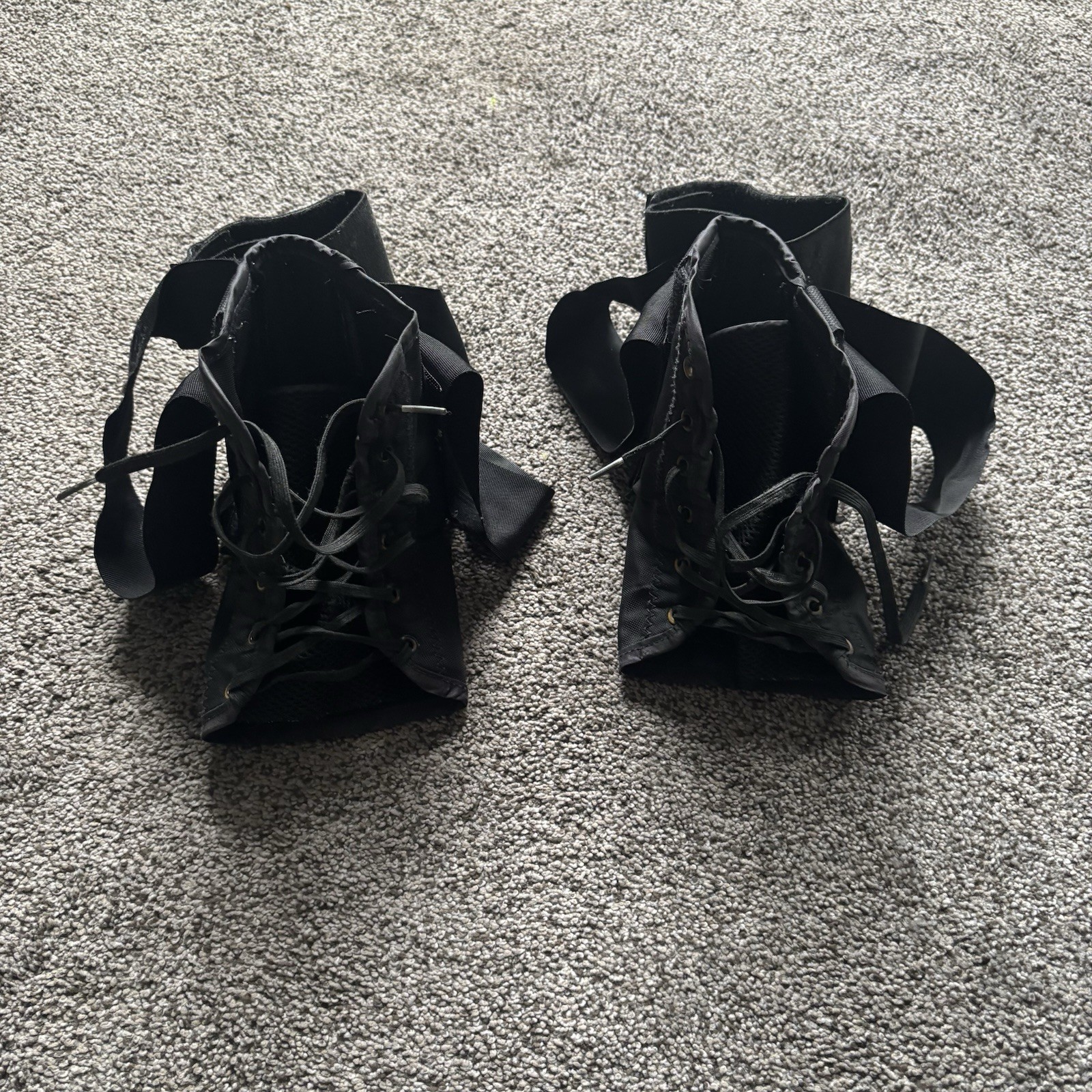 2 Lot Vintage ASO Lace Up Ankle Brace Stabilizer Orthopedic Support Size Large