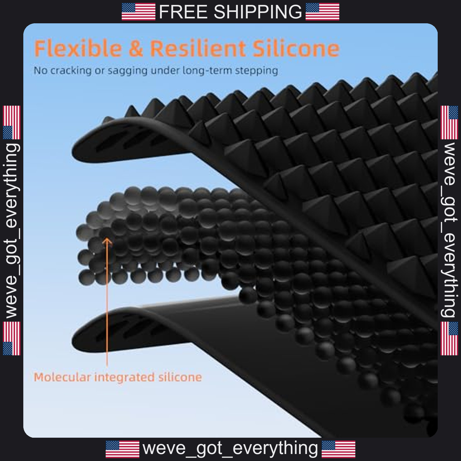 Single Silicone Foot Massage Mat for Plantar Fasciitis Relief