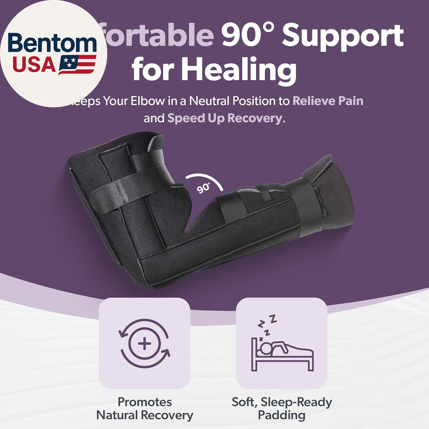 Elbow Immobilizer Brace | Removable Long Arm Cast and Soft Forearm Orthosis Spli