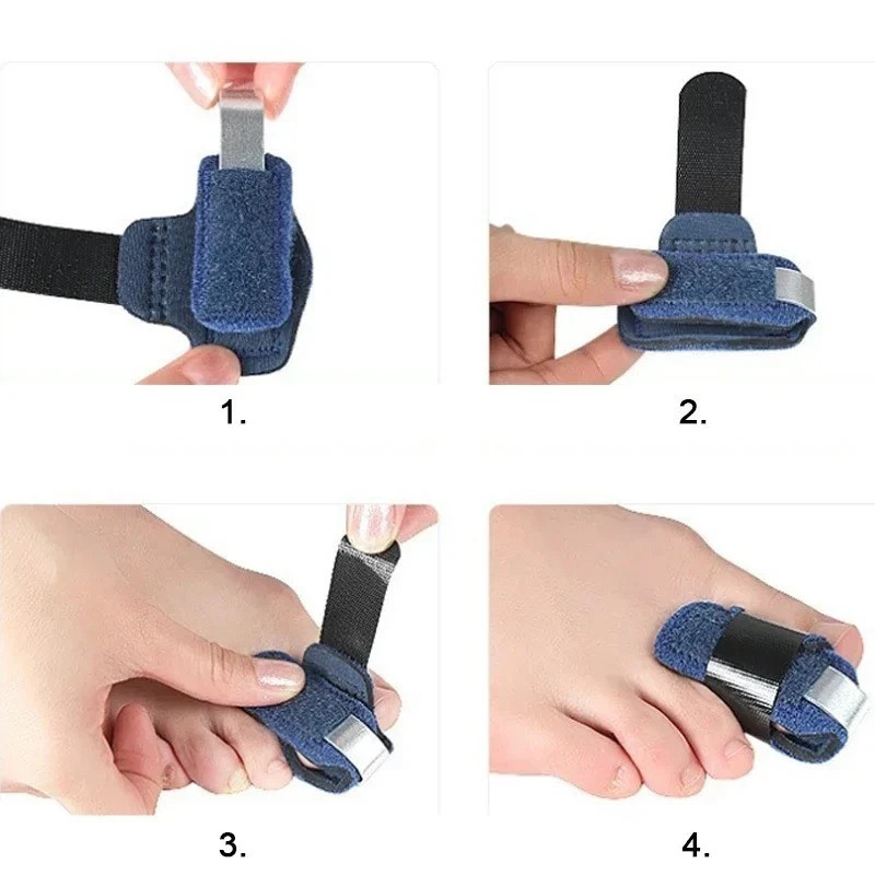 Toe Straightener Hammer Toe Corrector Brace Splint Wrap Broken Fingers Bandage