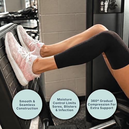 Full Leg Compression Sleeve-10-20 mmHg Graduated Support, Breathable Moisture