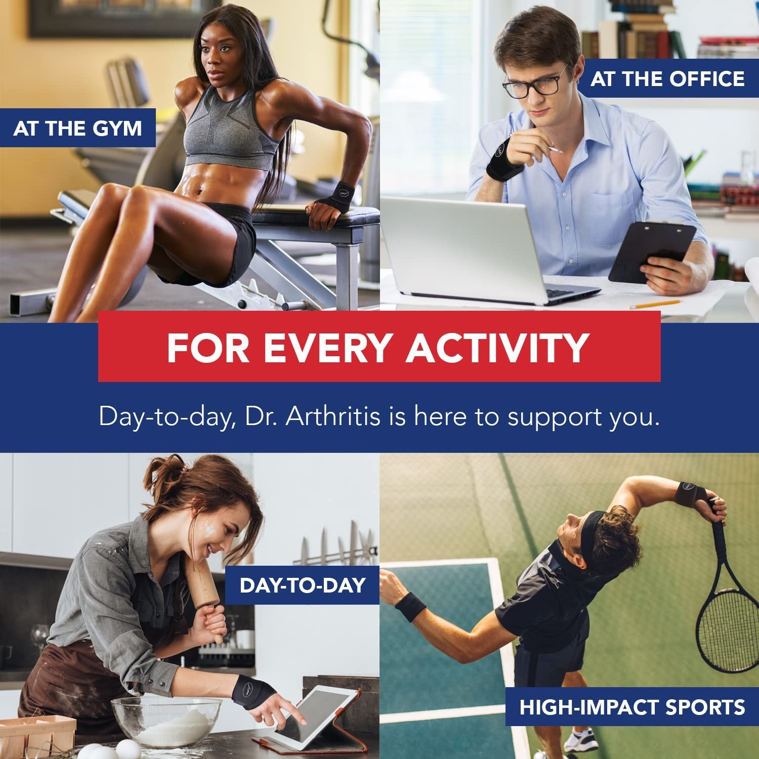 All-Day Comfort Wrist Brace for Tendonitis, Golf, & Tennis – Handbook Included
