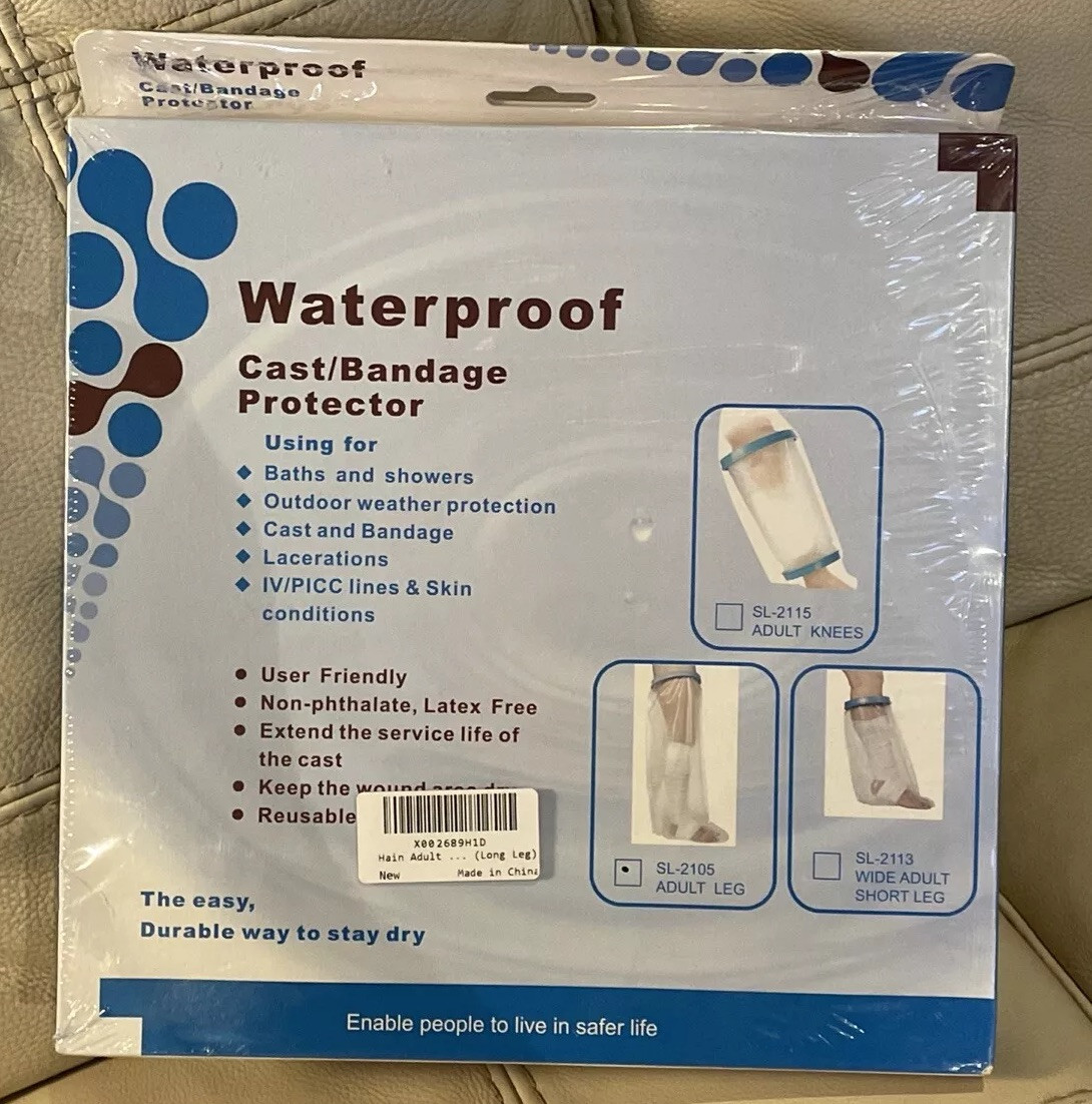 Waterproof Cast / Bandage Protector, Adult LONG LEG & KNEE, SL-2105, NEW, SEALED
