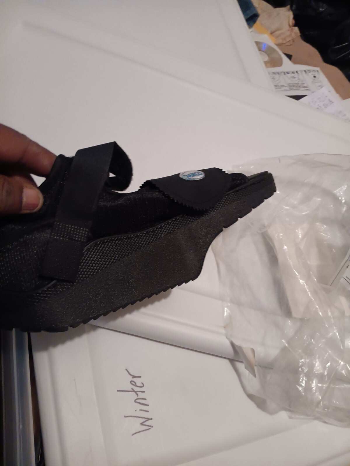 Orthowedge Black Post Op Foot Brace