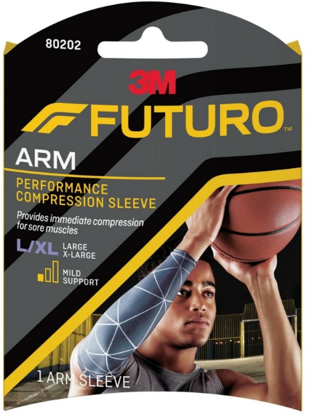 3M Futuro Performance Compression Arm Sleeve For Sore Muscles All Sports L/XL