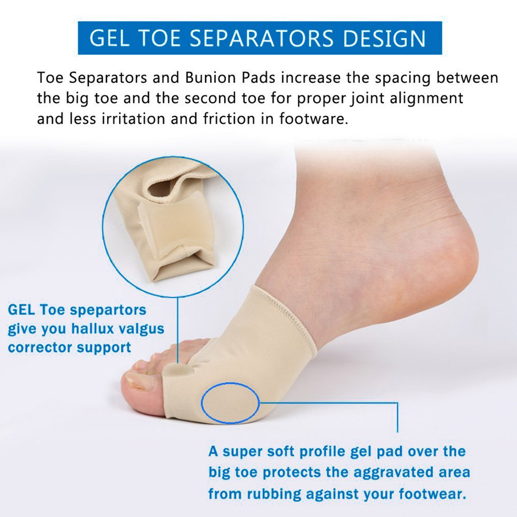 2Pcs Valgus Big Toe Bunion Straightener Splint Corrector Pain Relief Foot Care