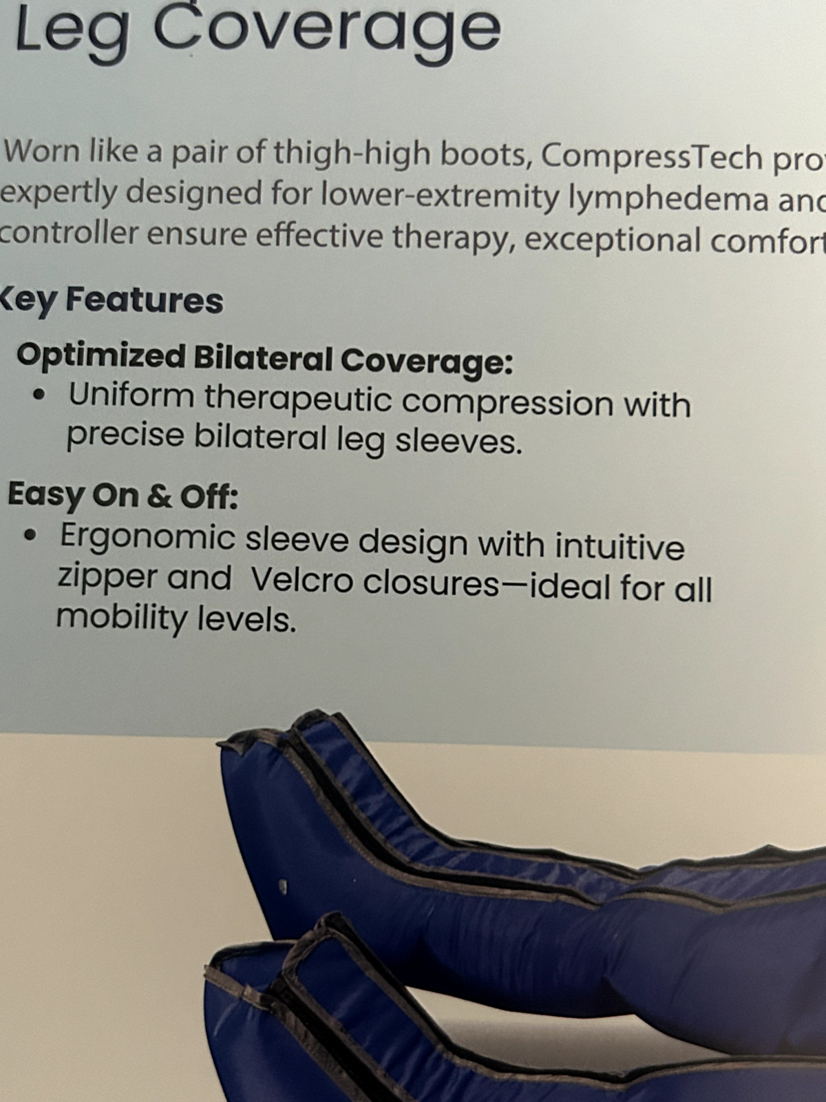 Cure Compress Tech Complete Bilateral Leg Coverage System w Pump Lymphedema/DVT
