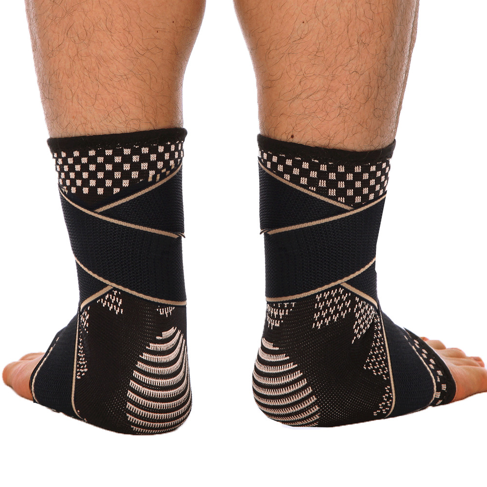 Copper Ankle Brace Support Compression Sleeve Plantar Fasciitis Foot Wrap CFR