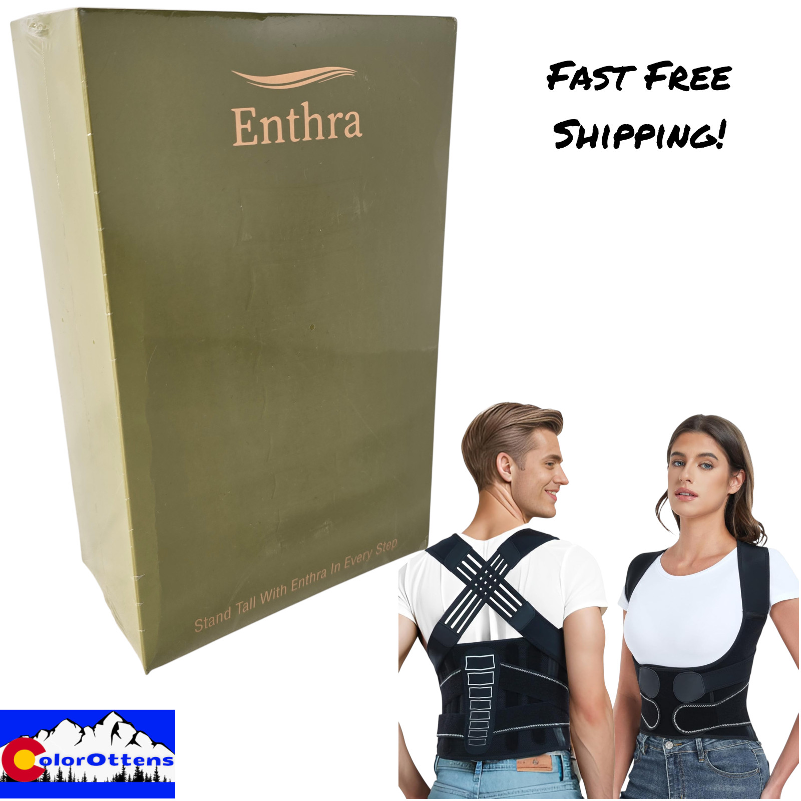 Enthra Back Brace Posture Corrector Lower Back Pain BB02 Medium For Men & Women