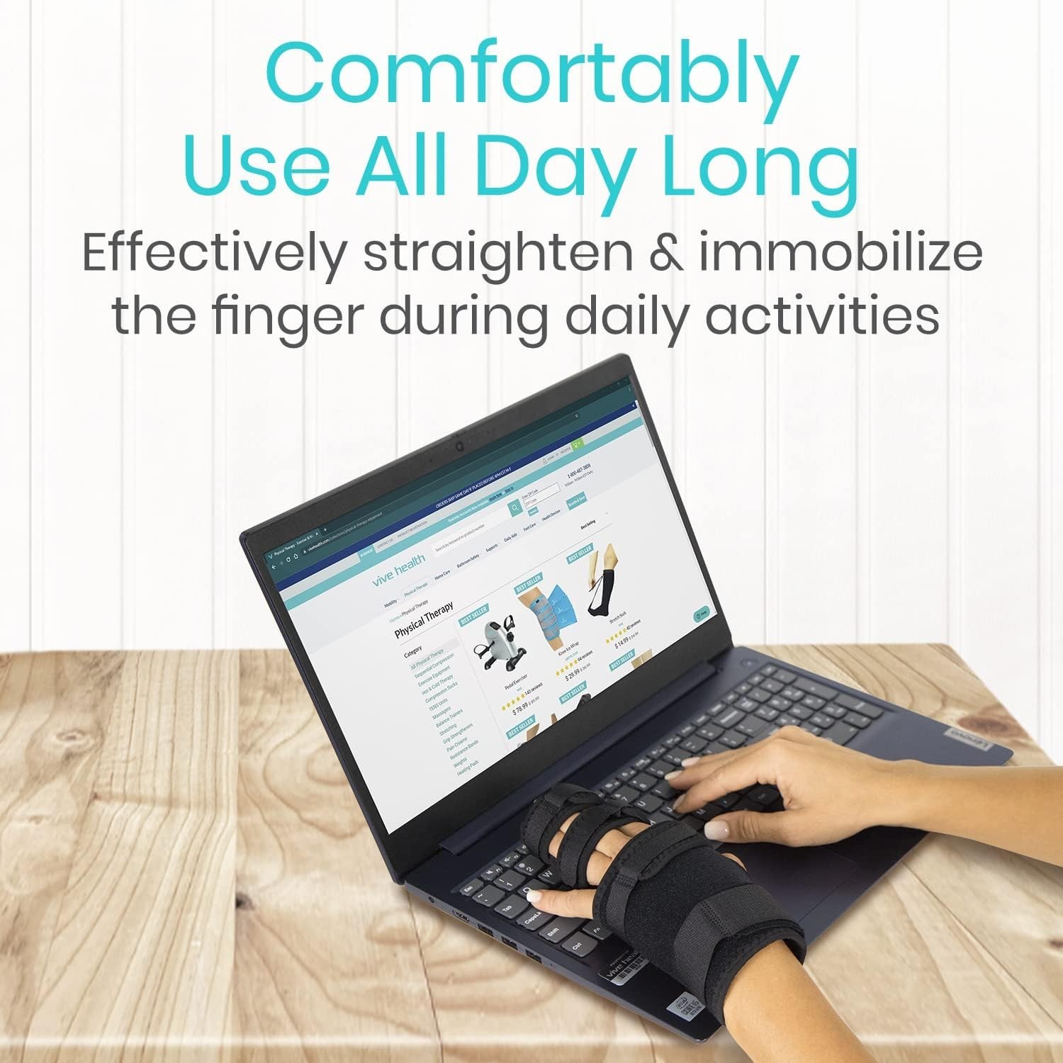 Trigger Finger Splint – 2 Finger Brace for Middle, Index, Pinky, or Ring Fing…