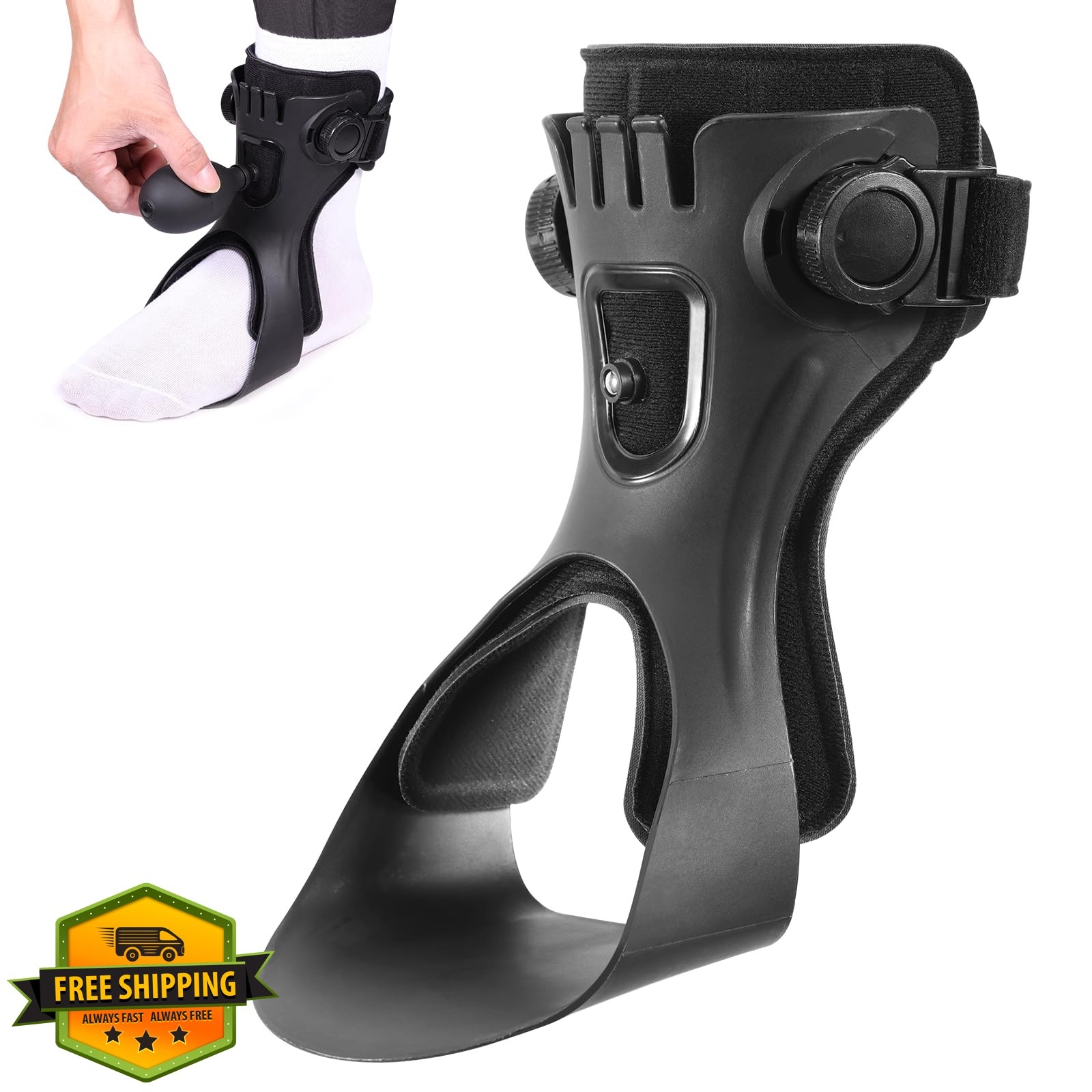 yuecan AFO Foot Drop Brace, Ankle Foot Orthosis for Men Women, Drop Foot Post…