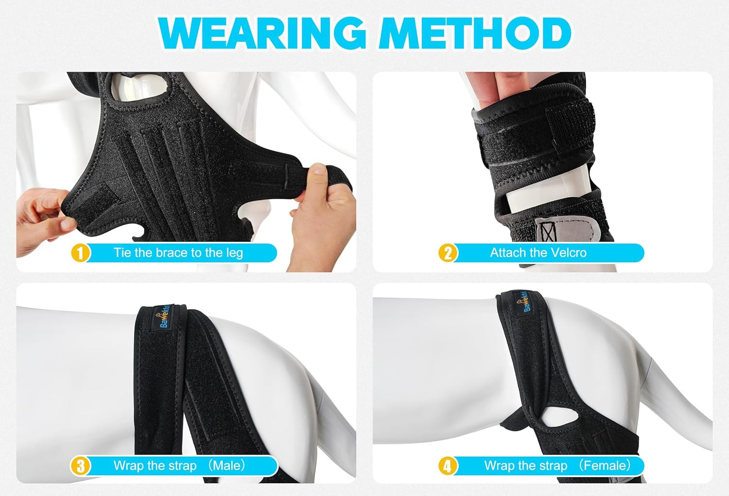 Dog Knee Brace for Back Leg,Cruciate Ligament Care Knee Brace for Dogs Rear Leg,