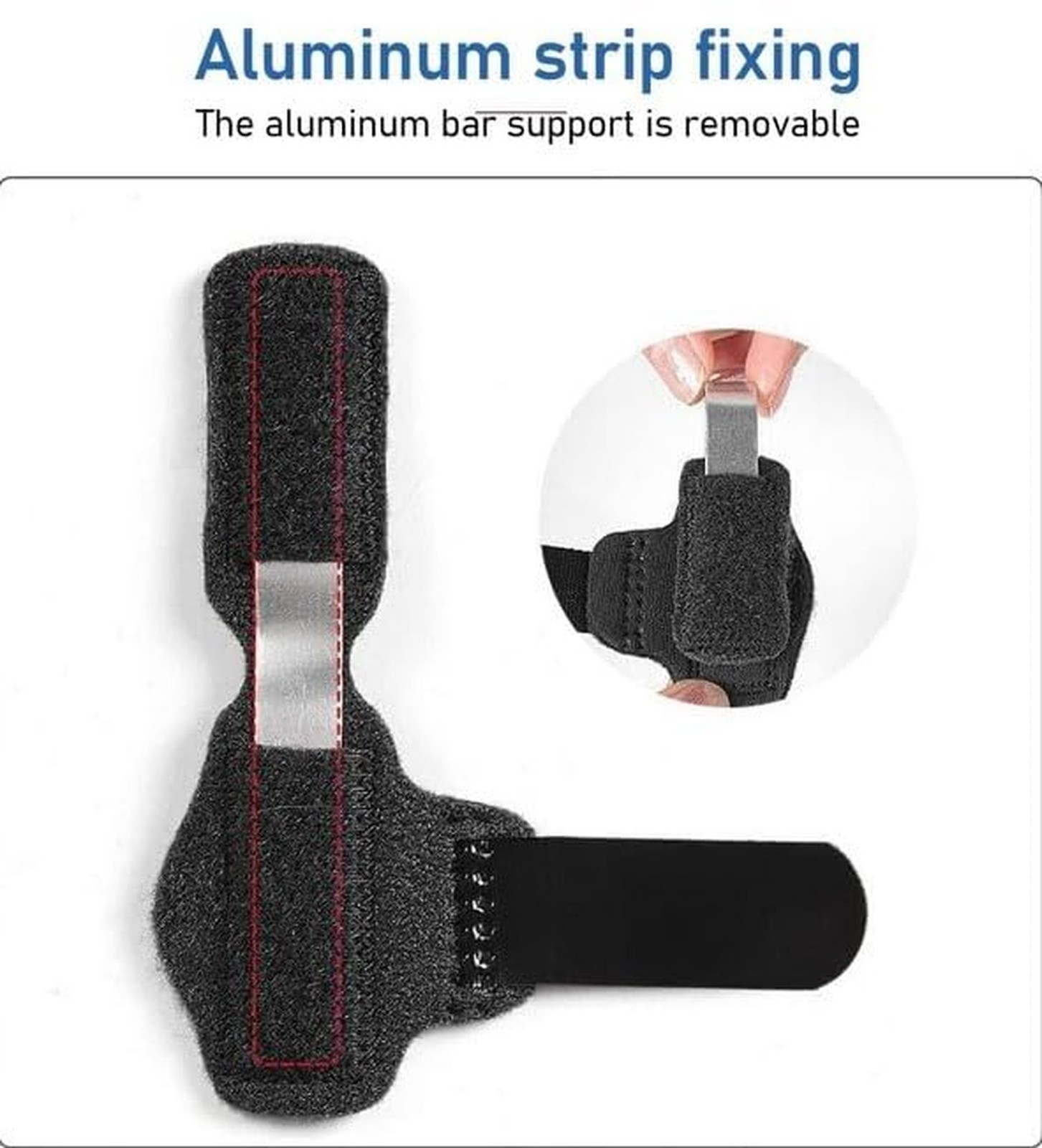 Black Toe Splint Set 2 Pcs Broken Toe Straightener Brace Pain Relief Men Women