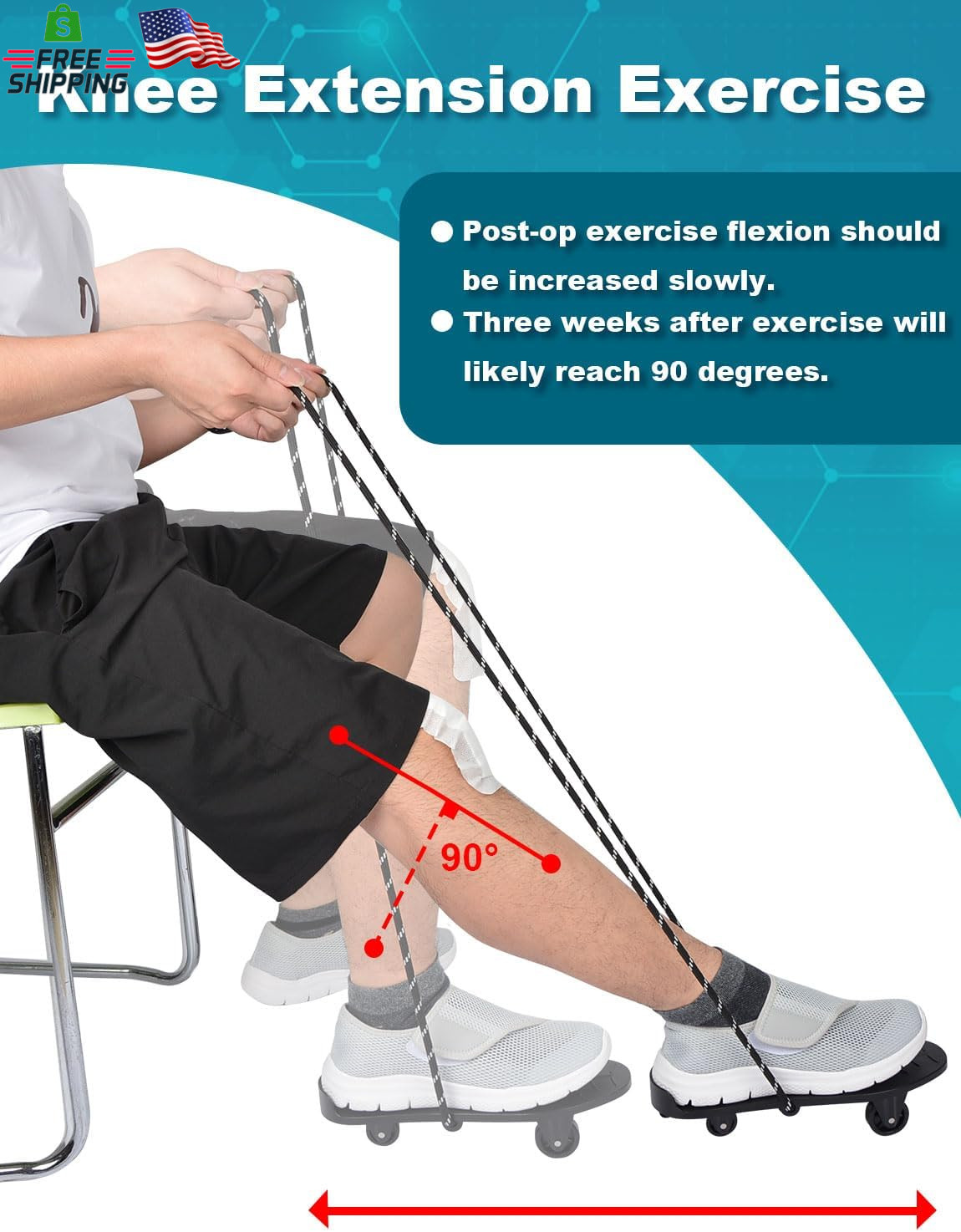 Knee Glide for Knee Replacement Recovery Aids Kit Knee Therapy Exercise Strength
