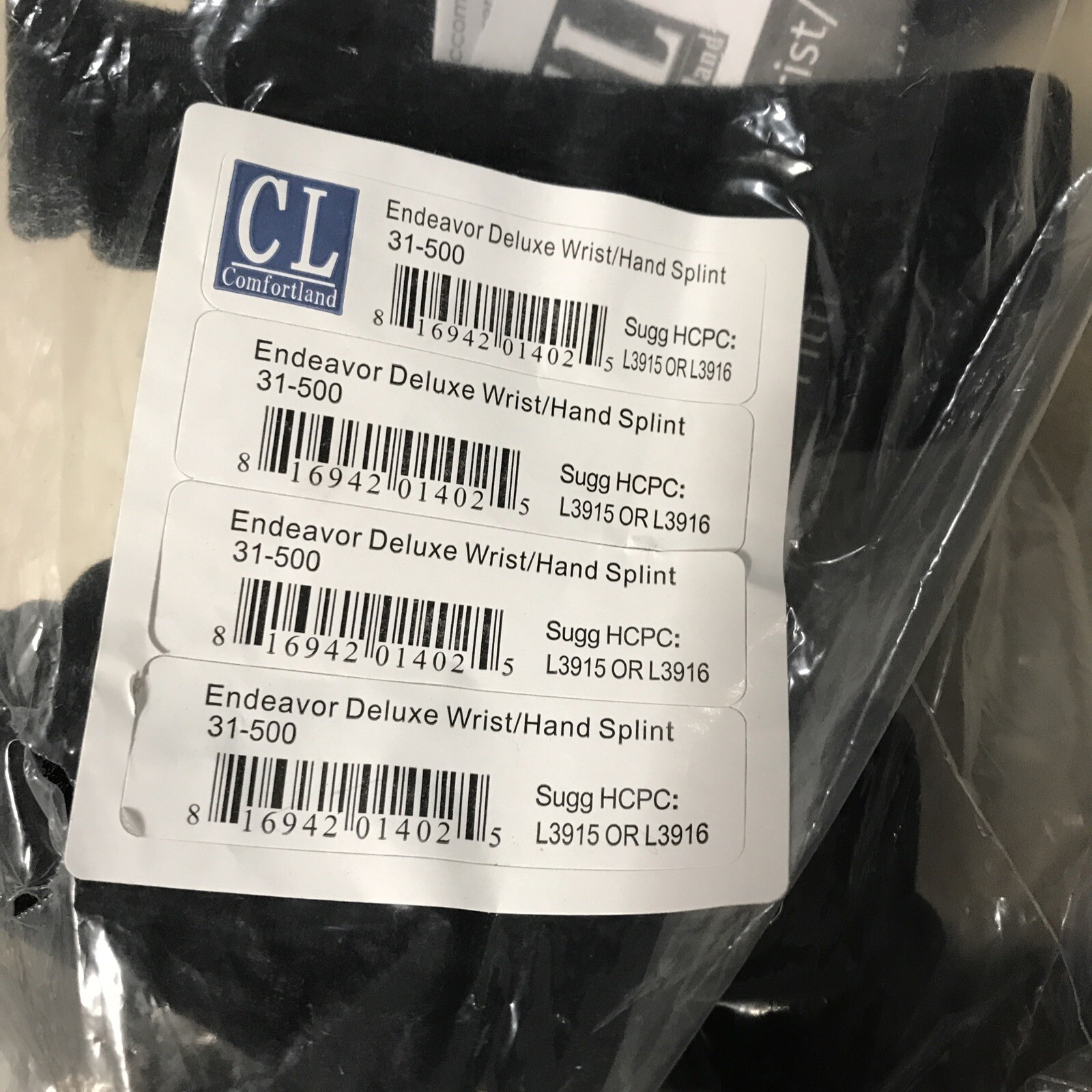 Comfortland Deluxe Wrist Hand Splint Right/Left