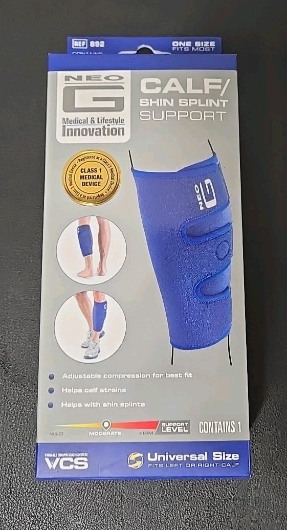 Neo G Calf Shin Splint Support Adjustable Compression Fits Left Or Right, 1 Size