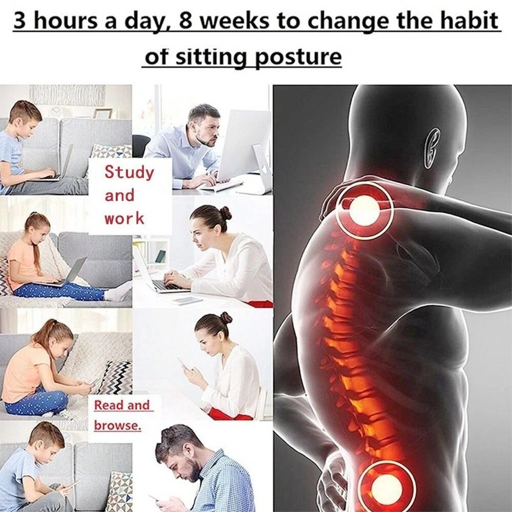 Adjustable Posture Corrector Low Back Support Shoulder Brace Belt for Men Women