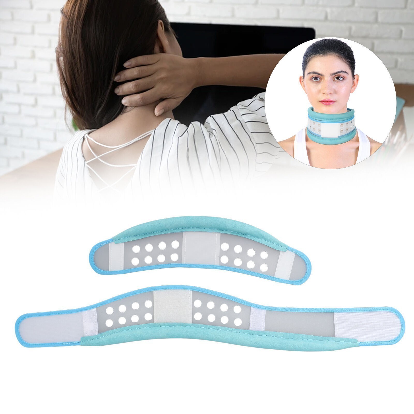 Cervical Collar Comfortable Breathable Adjustable Flexible Ergonomic Separate