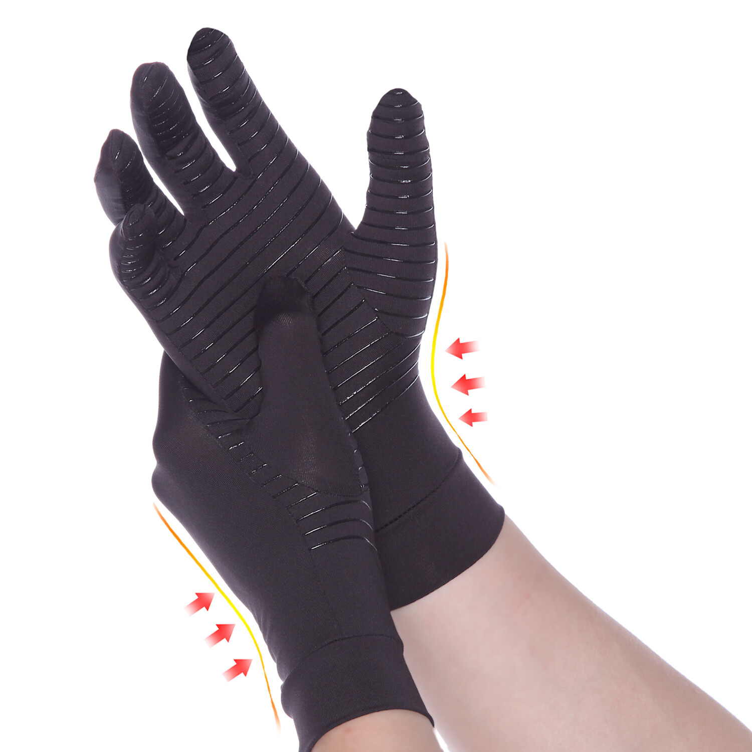 Compression Arthritis Gloves Copper Infused Rheumatoid for finger Pain Relief US