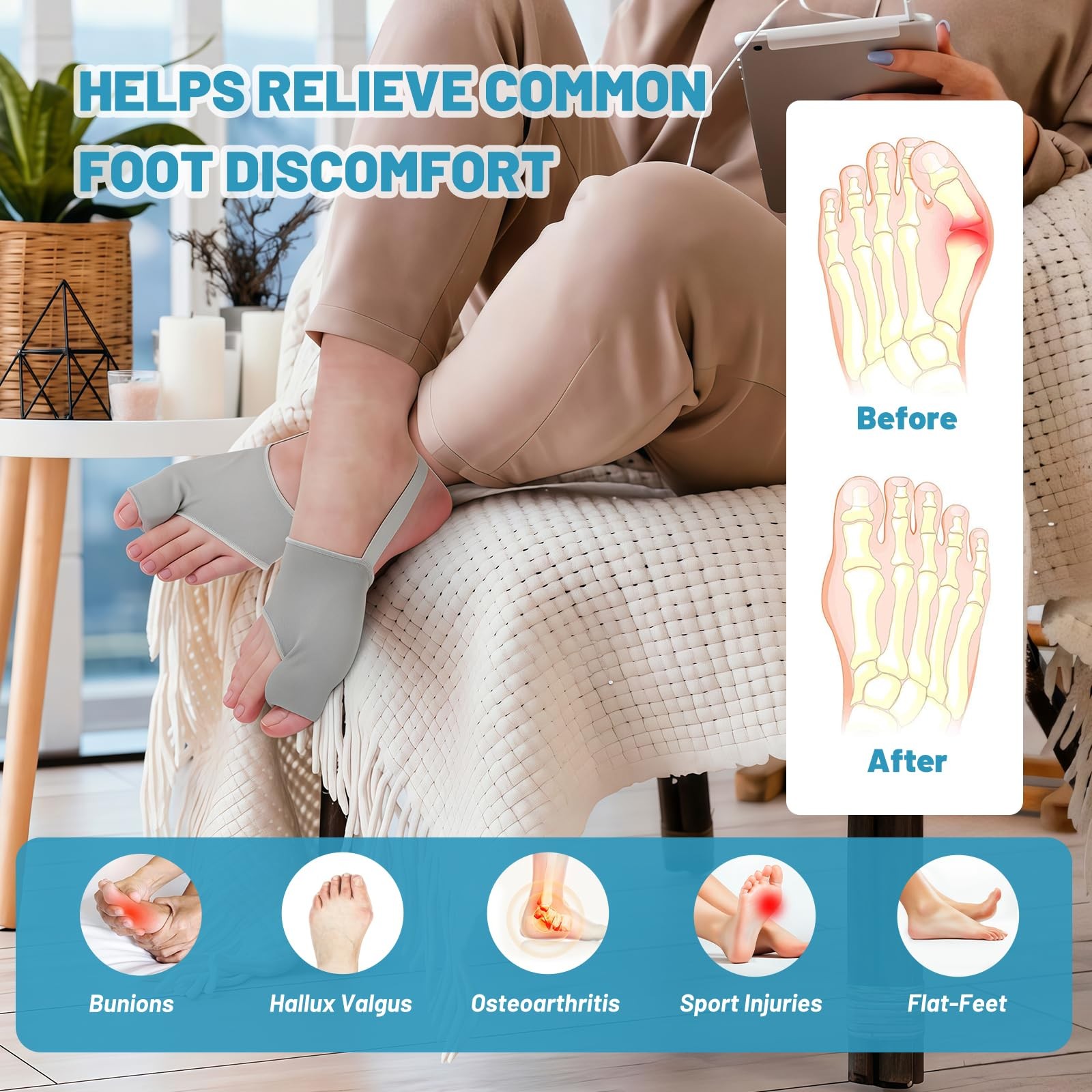Swpcioc Bunion Corrector Gray 1pc