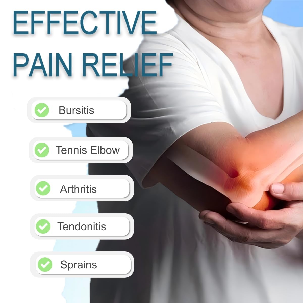 Plus Size Elbow Stabilizer Brace Tennis Relief Joint Pain Tendonitis Support