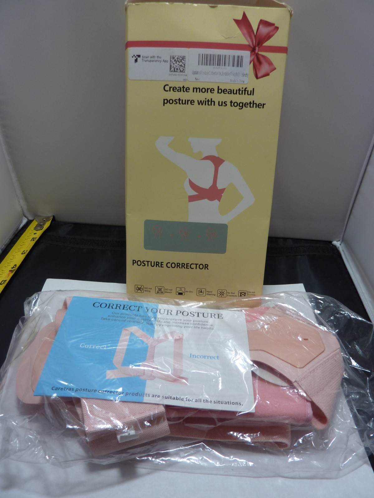 Wnieyo Womens Size M 31-36 Pink Posture Corrector NEW