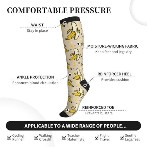 Compression Socks for Women & Men | Graduated for Flying Travel, Nursing, 9