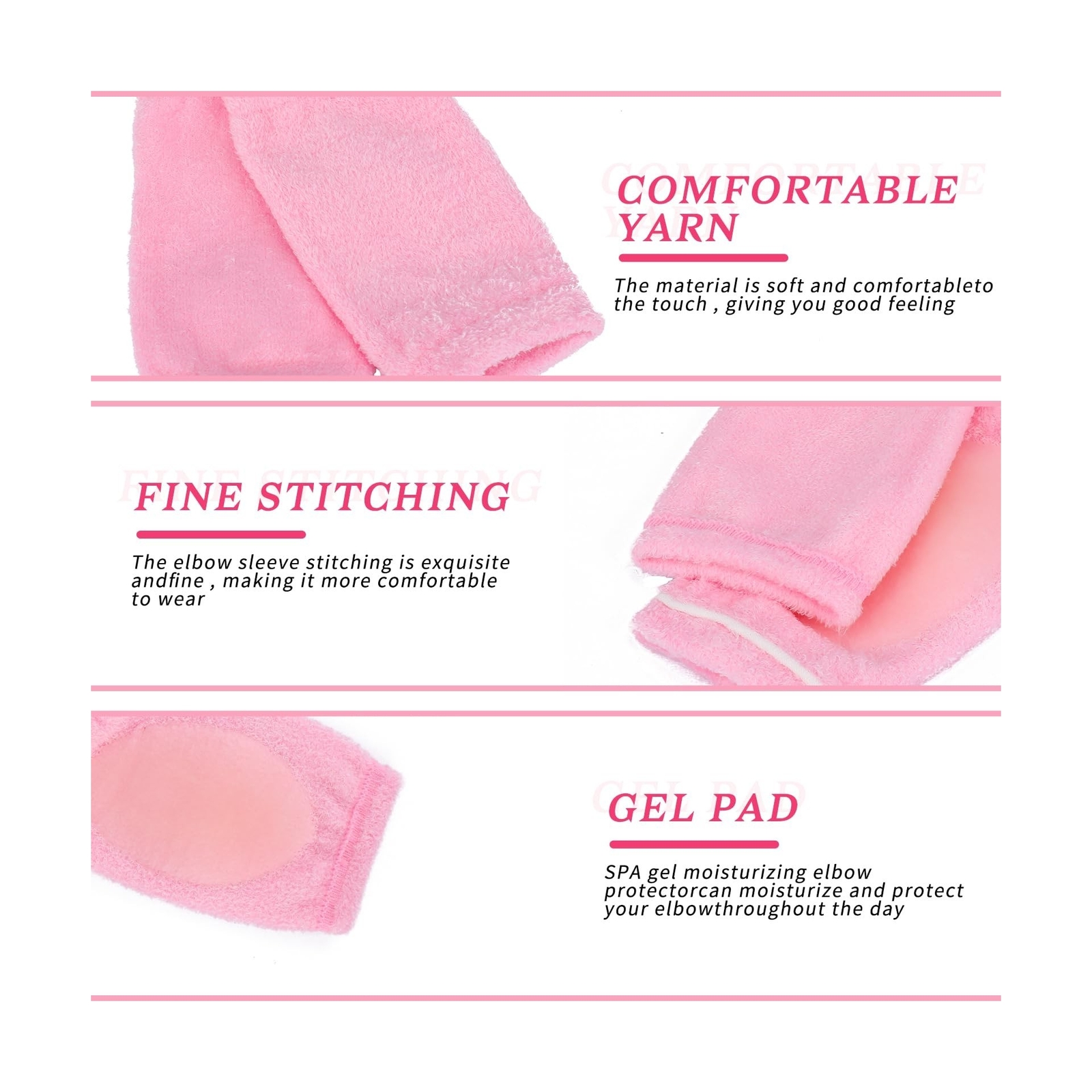 2 Pairs Elbow Moisturizing Sleeve Elbow Gel Cover Heel Socks Elbow Sleeves El…