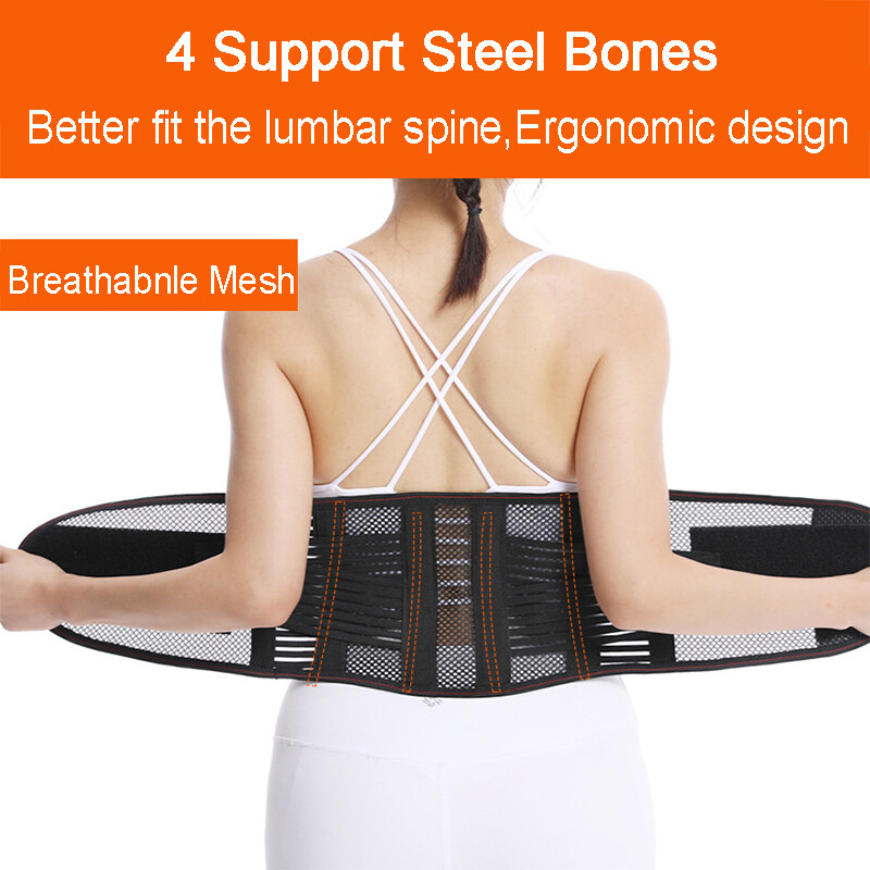 Lumbar Lower Back Support Belt Brace Wrap Pain Relief Adjustable Band Men Women