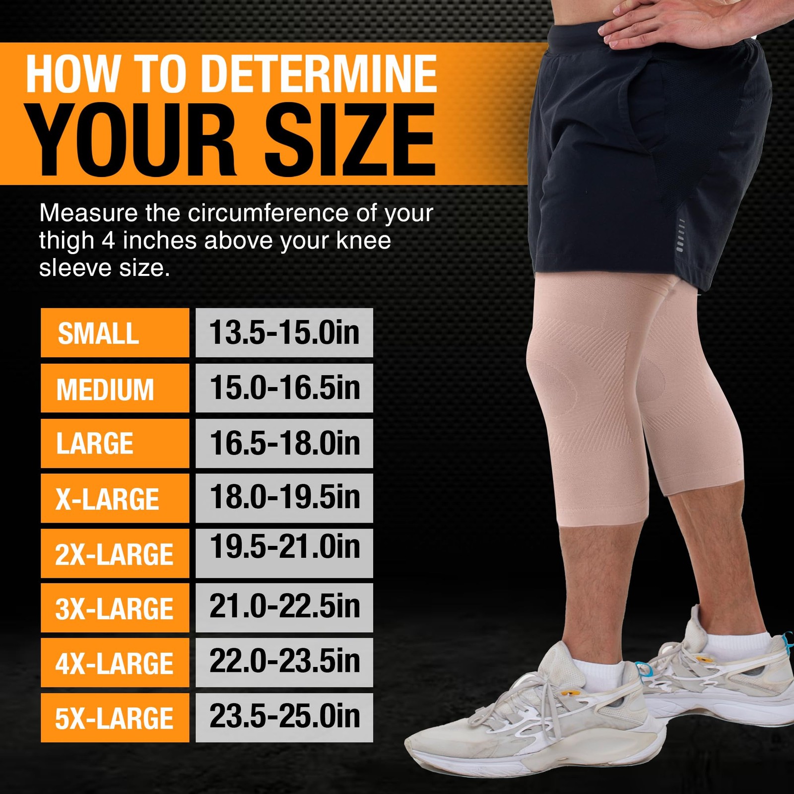 Doc Miller 2 Pack Knee Compression Sleeve Brace for Men & Women Large, Beige
