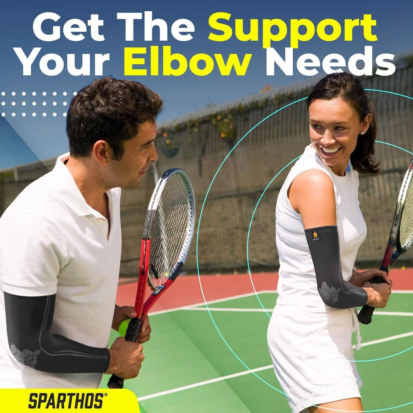 Arm Compression Sleeve Elbow Brace Support for Recovery Sports Running Tennis