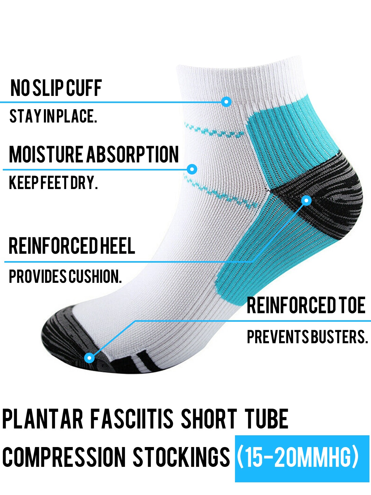 1PCS Orthotic Compression Socks -Plantar Fasciitis Arch Ankle Pain Relief Unisex