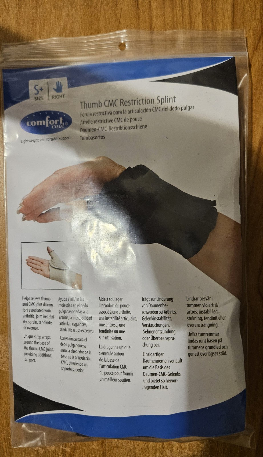 Comfort Cool Thumb CMC Restriction Splint, Right, Small