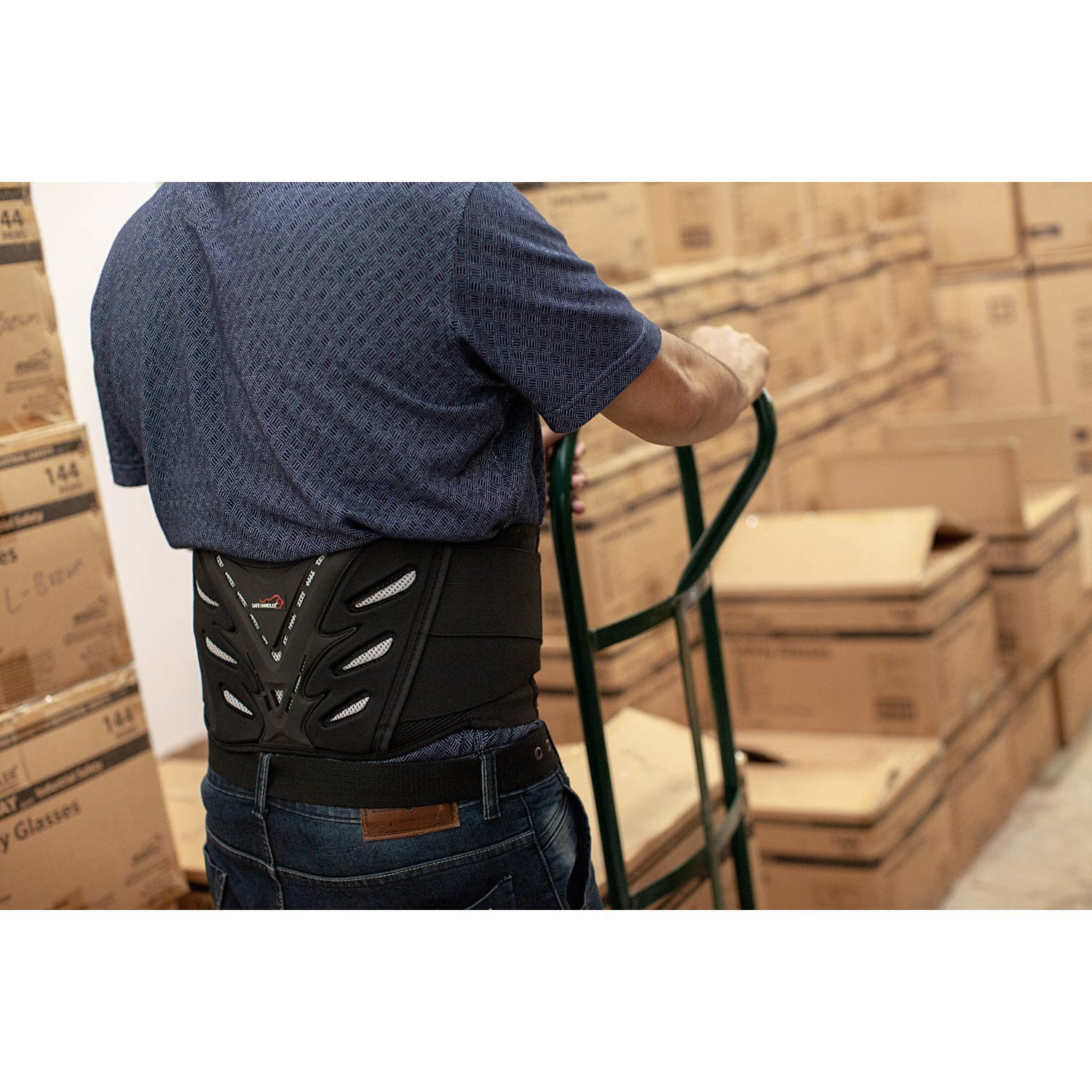 Advanced Honeycomb Technology Back Brace, Black (Pack of 1)