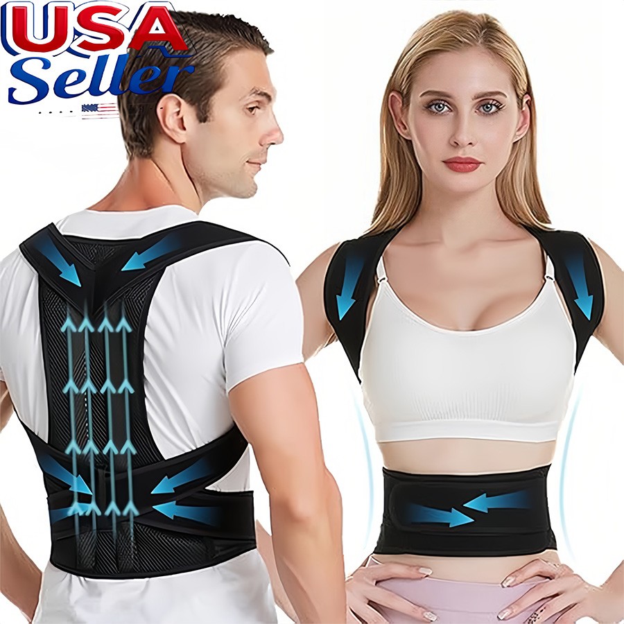 POSTURE CORRECTOR SHOULDER / BACK / NECK PAIN SUPPORT BRACE MEN WOMEN LARGE