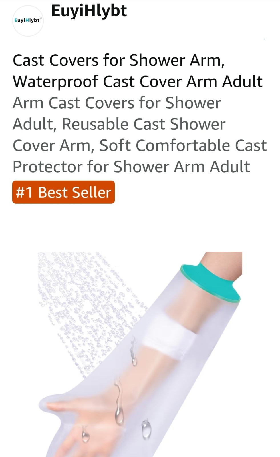 Cast Cover- Waterproof Arm Cast Cover For Adult-Universal Size
