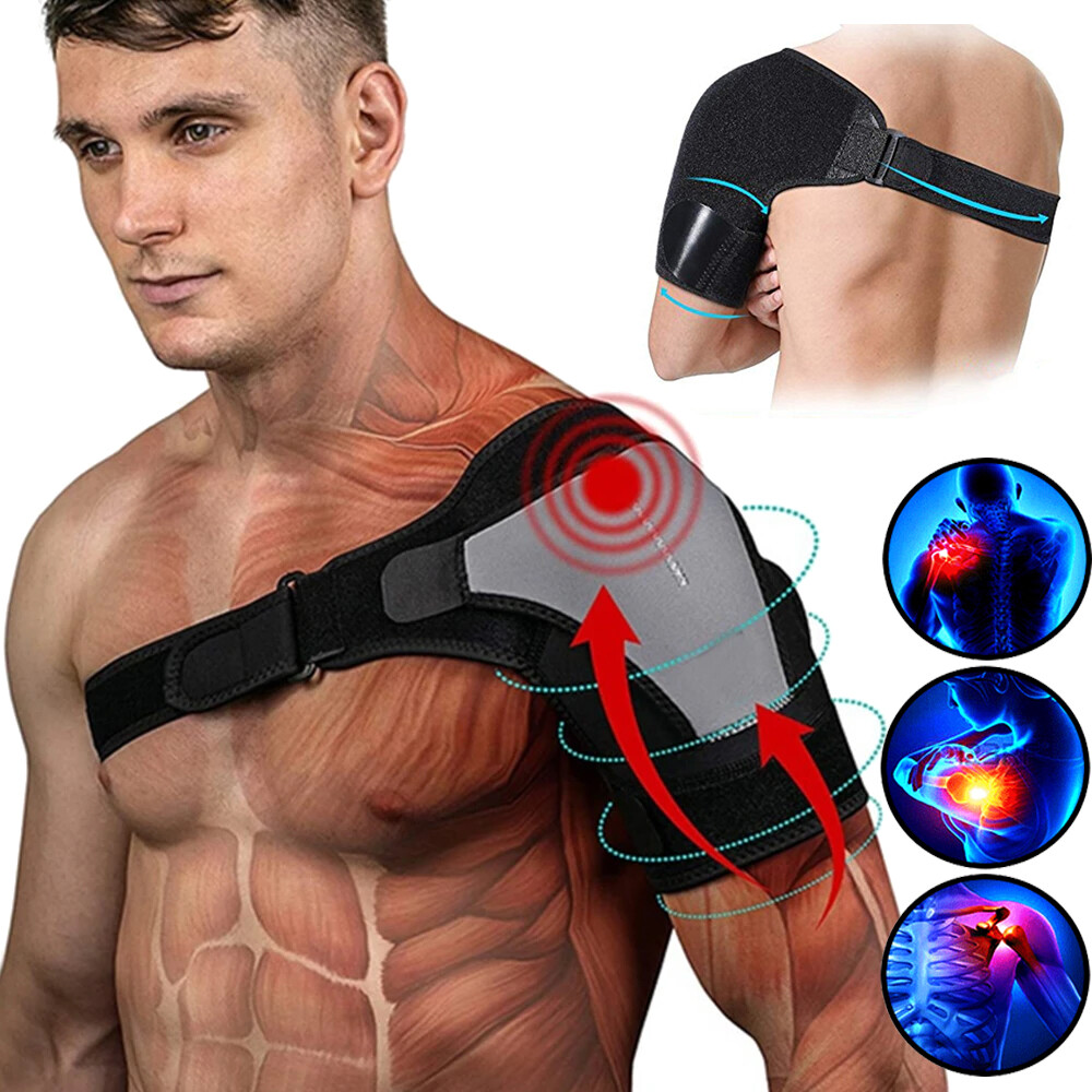 Shoulder Brace Support Compression Sleeve Adjustable Rotator Cuff Pain Relief