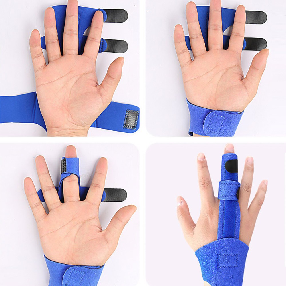 2PCS Finger Trigger Splint Corrector Adjustable Finger Brace Support Protector