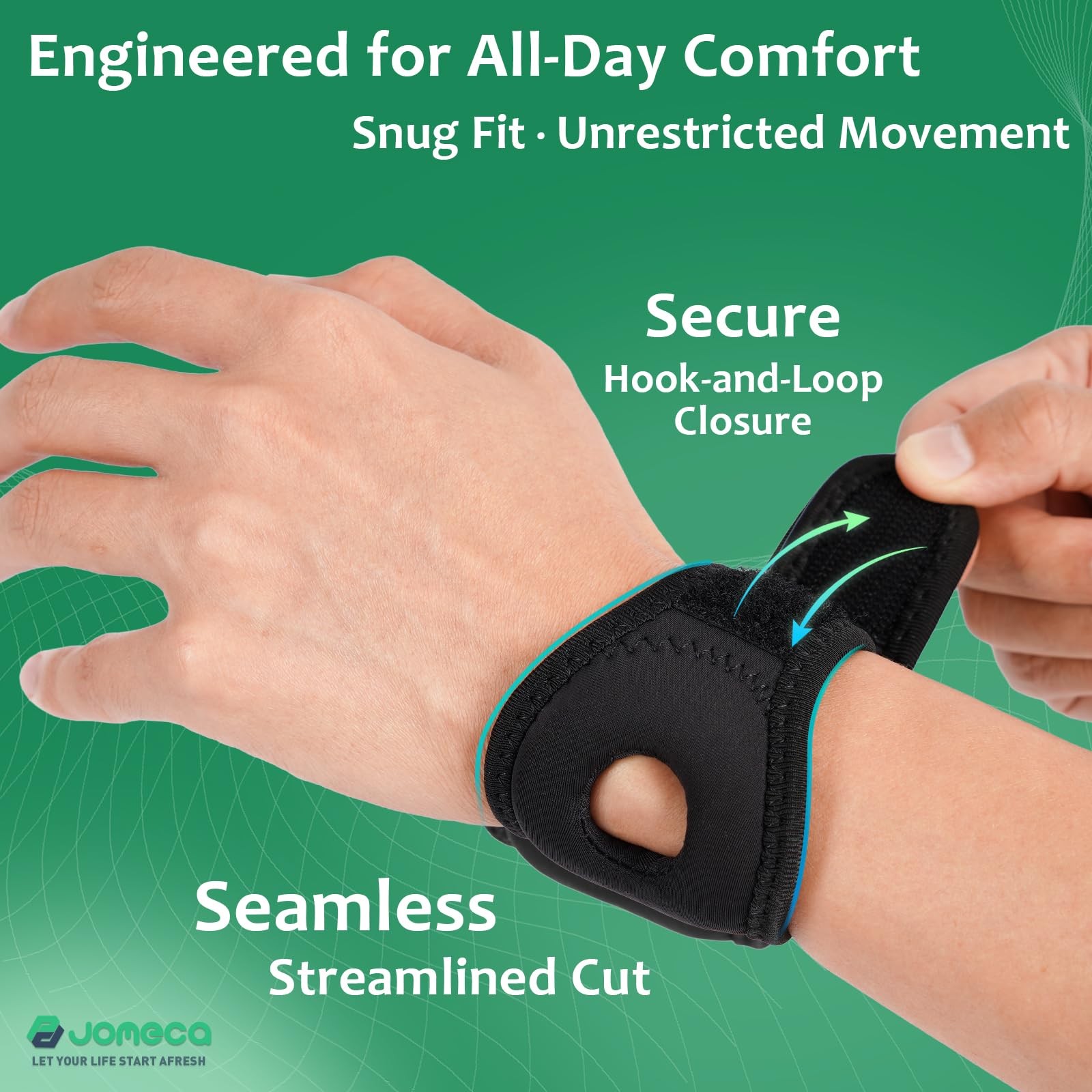 JOMECA Wrist Brace for TFCC Tears, Ulnar Wrist Pain Support, L/XL, Both Hands