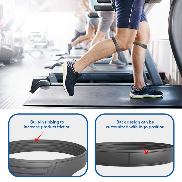 4Pcs Silicone Knee Patellar Tendon Support Strap set of 2 Pairs Sport Band