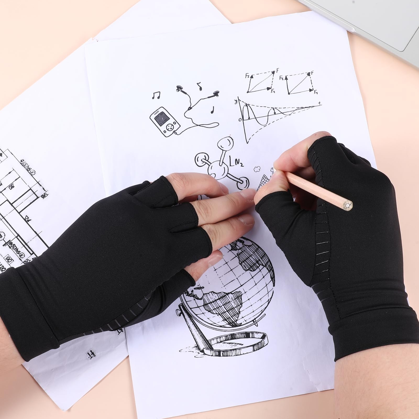YBEATY Copper Arthritis Compression Gloves Hand Rheumatoid Arthritis Gloves S…