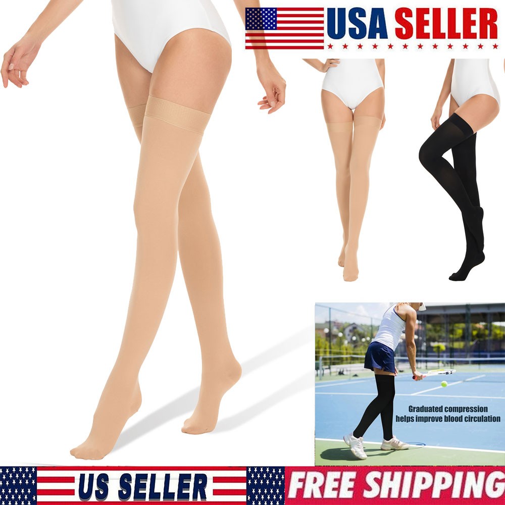 Thigh High 20-30mmHg Medical Compression Stockings Socks Mens and Womens