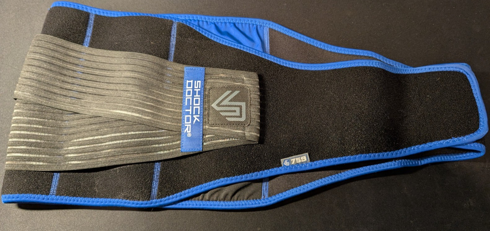 Shock Doctor Lower Back Support Belt Ice Wrap Compression Brace No Ice Pack