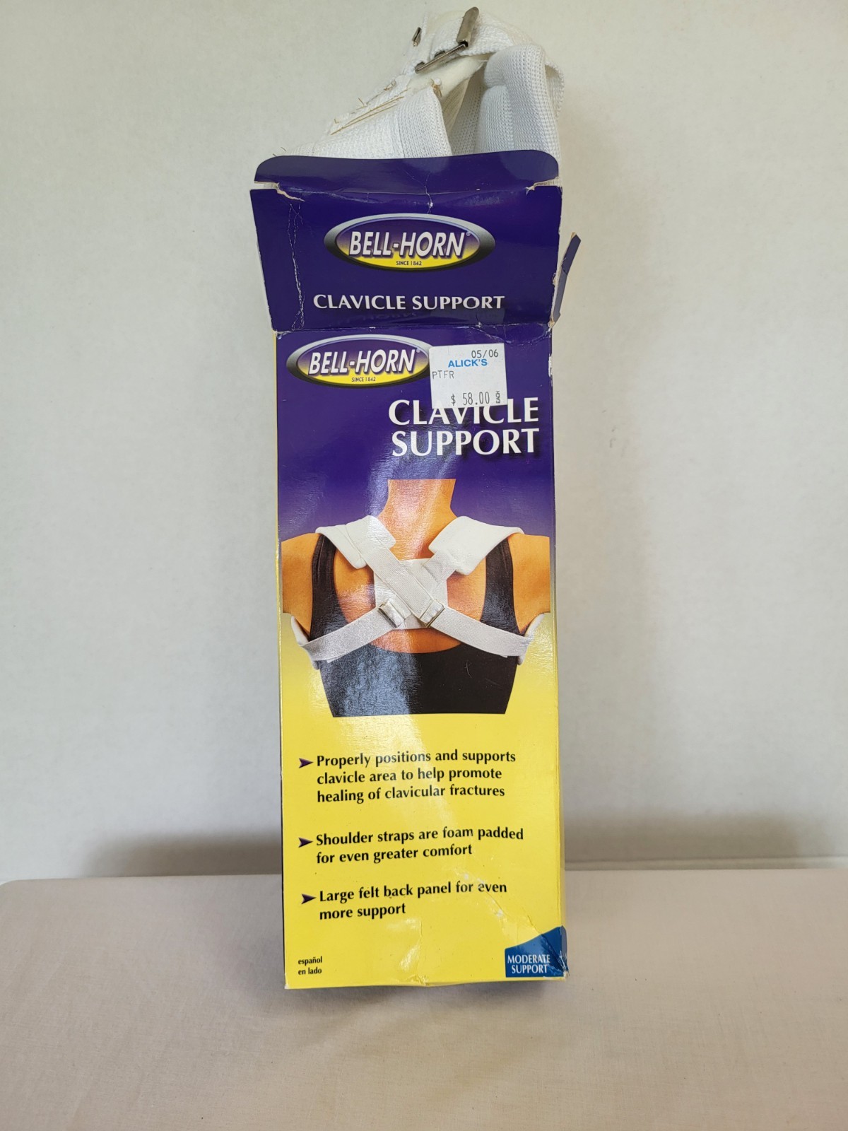 Clavicle Support Shoulder Brace ProCare Felt Foam Buckle Closure Large Preowned