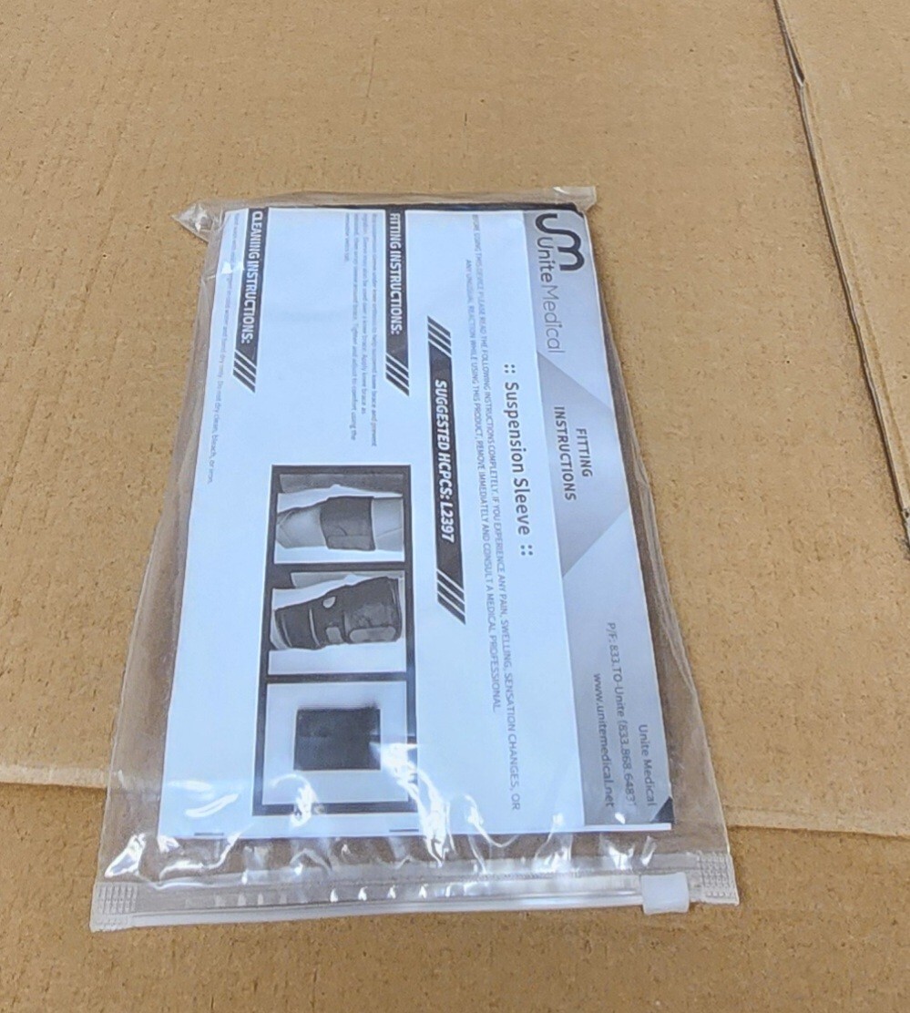 LOT of 2 ~ UNITE Medical Suspension Sleeve (UNIVERSAL) L2397 Black New
