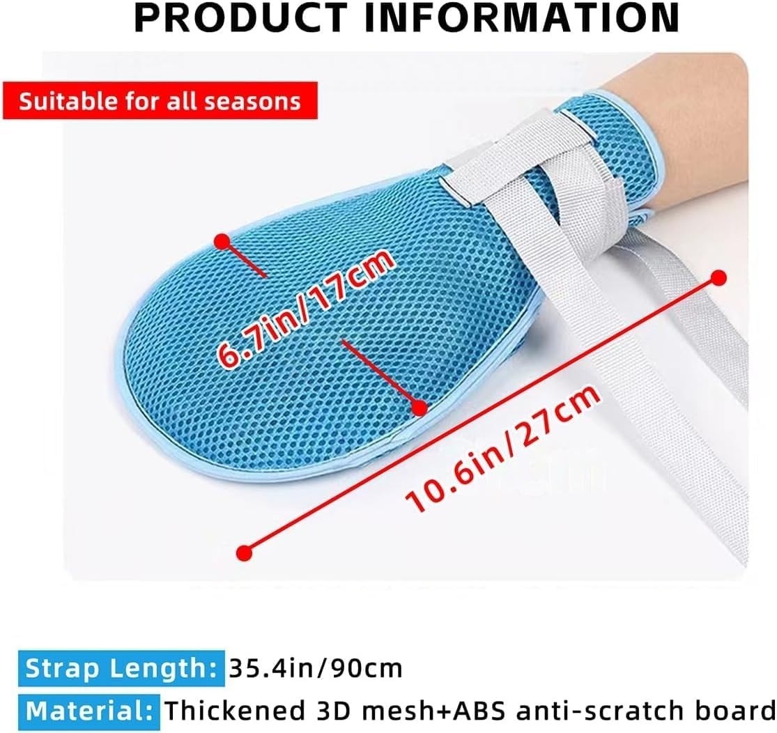 Restraint Gloves Mitts for Dementia & Alzheimer’s Patients – Soft Padded Safe…