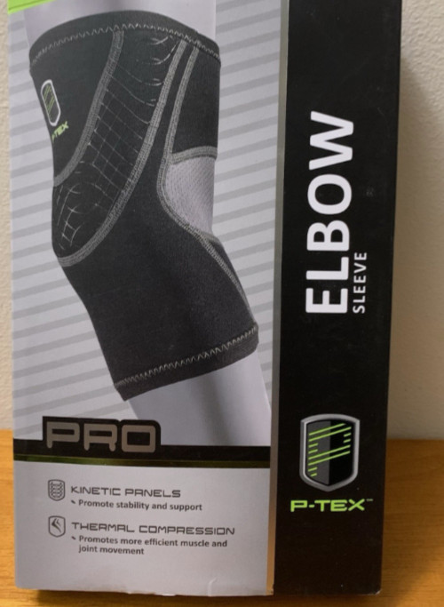 P-TEX ** PRO ELBOW SLEEVE** ” P-TEXE200“ **BLACK **NEW**Sz MEDIUM