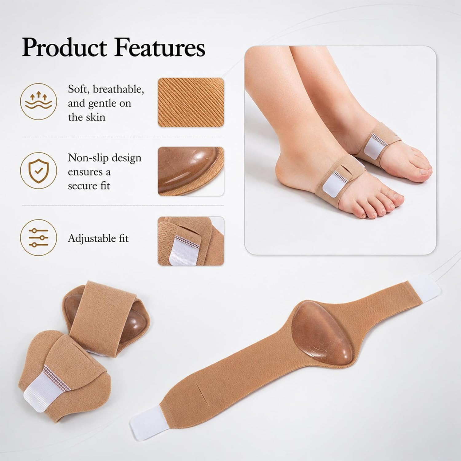 2 Pairs Arch Supports for Plantar Fasciitis Relief,Copper Fit Arch Support | Com