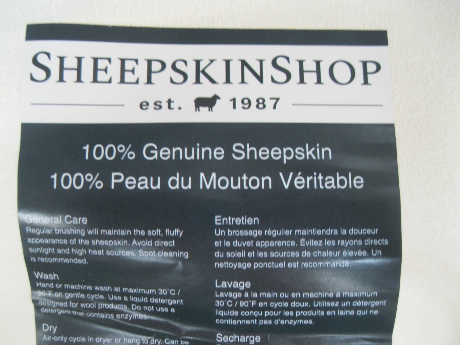 SHEEPSKINSHOP MEDICAL SHEEPSKIN AUSTRIALIAN MERINO WOOL
