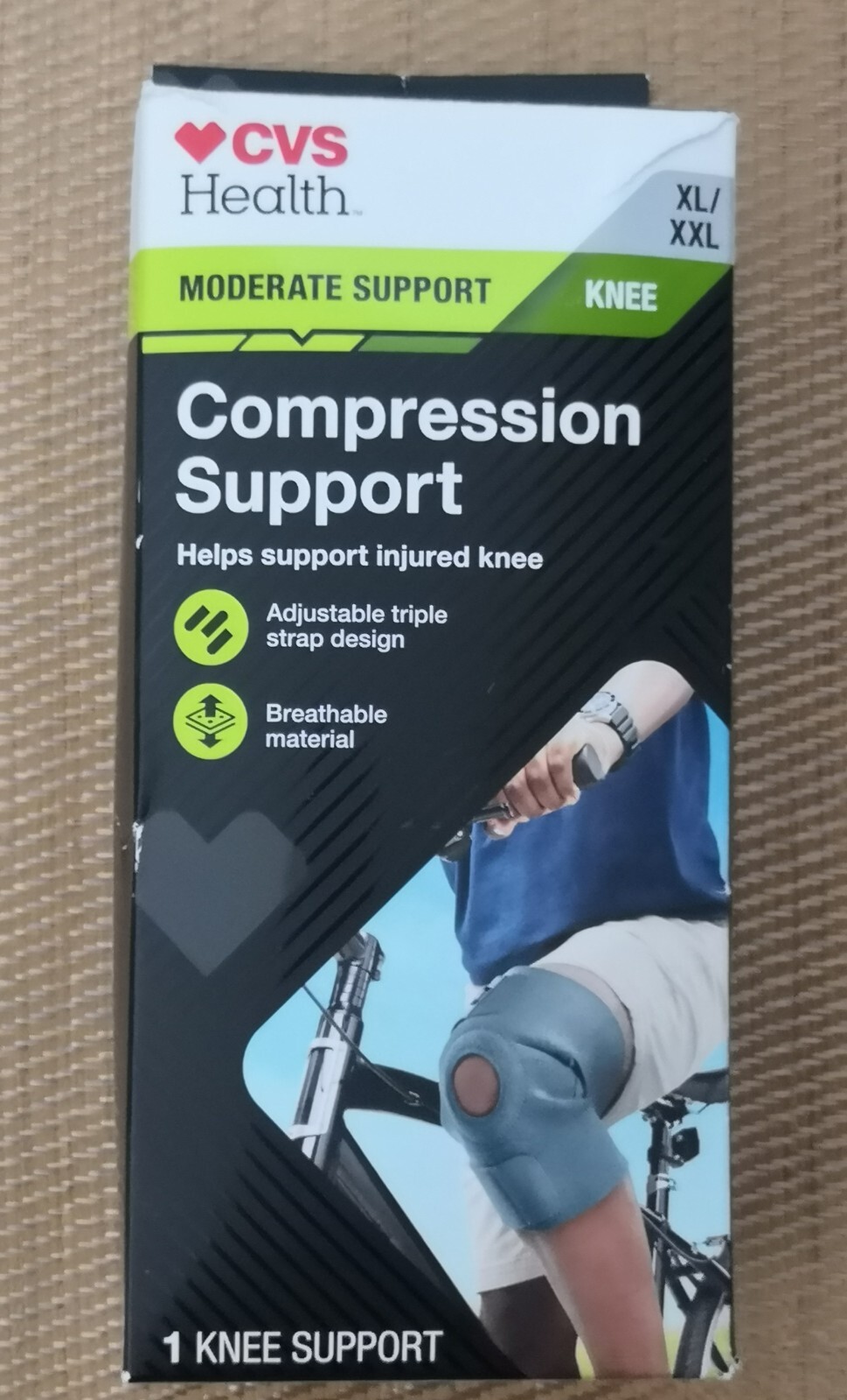 CVS Health Compression Knee Support Breathable Material Size XL/XXL